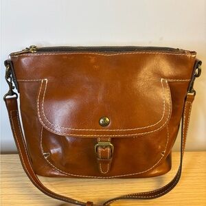 Patricia Nash Vintage Brown Leather‎ Shoulder Bag